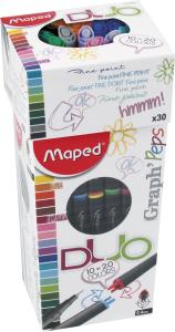 ТЪНКОПИСЦИ GRAPH PEPS DUO 30 бр. ДИСПЛЕЙ -20 цвята