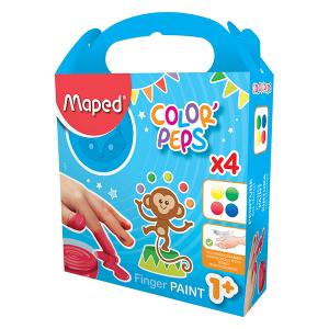Водна боя MAPED EARLY AGE Рисув. с пръсти 4 цвята х 80ml C3