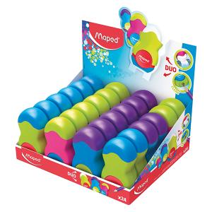 2в1 LOOPY SOFT TOUCH ед.острилка+гума дисплей 24бр.
