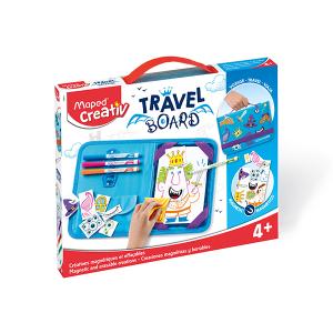 Креативен комплект Maped TRAVEL BOARD - Магнитни изтриваеми фигури 21 части 4+