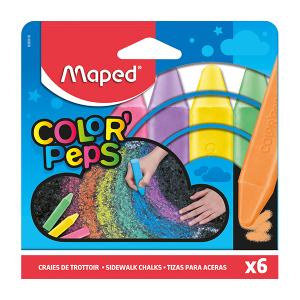 Тебешири MAPED MAXI 6 цвята кутия
