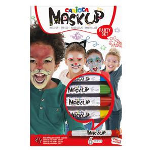 Пастели CARIOCA MASK UP за лице 6 цвята -класически цветове