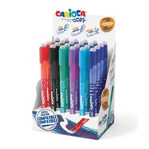 Химикалка CARIOCA OOPS  изтриваема 24 броя 3 цвята дисплей