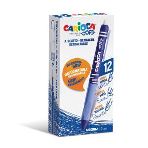 Химикалка CARIOCA OOPS CLIC изтриваема  СИН 12 броя кутия