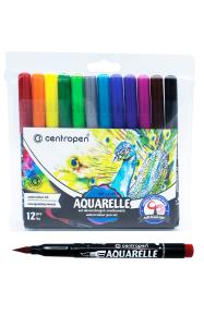 CENTROPEN ACQUARELL- четка 12 цвята