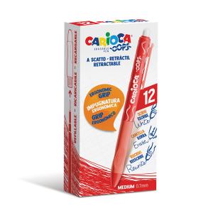 Химикалка CARIOCA OOPS CLIC изтриваема  ЧЕРВЕН 12 броя кутия