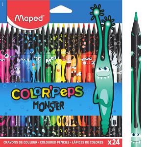 Цветни моливи Мапед  COLOR PEPS BLACK MONSTER 24 цвята