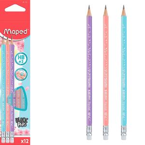 MAPED PASTEL HB+ ГУМА кут. 12 бр.