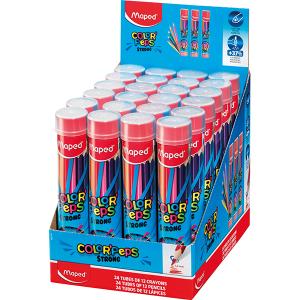 Цветни моливи Мапед  COLOR PEPS STRONG 36 цвята в метален ТУБУС