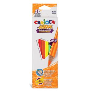 Цветни моливи CARIOCA NEON MAXI 6 цвята