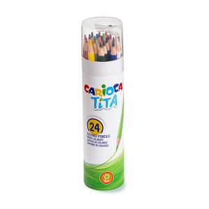 CARIOCA TITA 24 цвята + острилка тубус