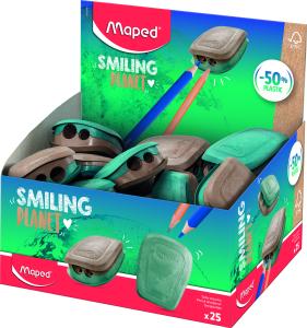 Острилка Мапед SMILING PLANET FSC двойна дисплей 25 броя