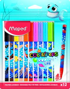 Флумастери Мапед COLORPEPS ОКЕАН LIFE 12 цвята C3
