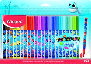 Флумастери Мапед COLORPEPS ОКЕАН LIFE 24 цвята C3