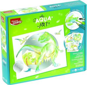 AQUA ART - Рисувай с акварел - ДИНОЗАВЪР 7+