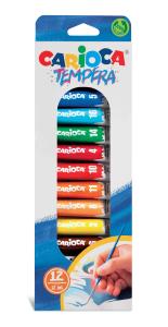 Темперна боя CARIOCA 12 цвята тубички 12 ml. C3