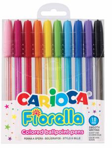 Химикалка CARIOCA Fiorela 10 цвята ФЛУО