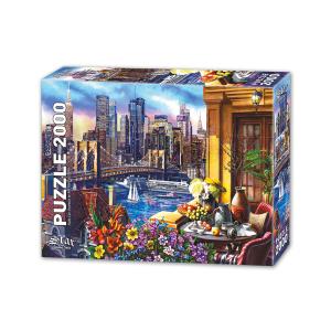 Пъзел 2000 елемента NIGHT CITY, BROOKLYN панорамен 96х 68 см