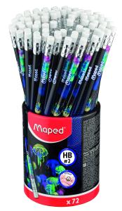 MAPED DEEPSEA PARADISE HB+ ГУМА диспл. 72бр.