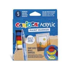 CARIOCA Acrylic МАРКЕР  5 цвята кутия