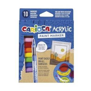 CARIOCA Acrylic МАРКЕР 10 цвята кутия