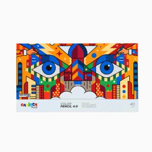 Цветни моливи FSC 40 цвята CARIOCA Plus VAN ORTON Hexagon 4.0 мм графит