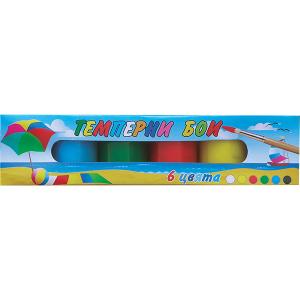 Темперна боя 6 цвята в бурканче 12ml С3