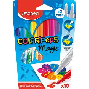 Флумастери Мапед COLORPEPS MAGIC 8 цвята+ 2коригиращи
