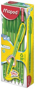Химикалка Maped ICE FLUO CLIC медиум зелен 12броя кутия